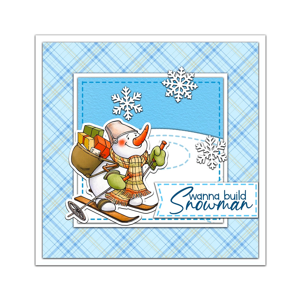 Winter Cute Snowman Dies & Stamps Set