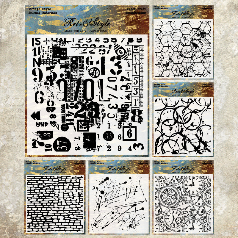 Retro Pattern DIY Scrapbook Clear Stamps