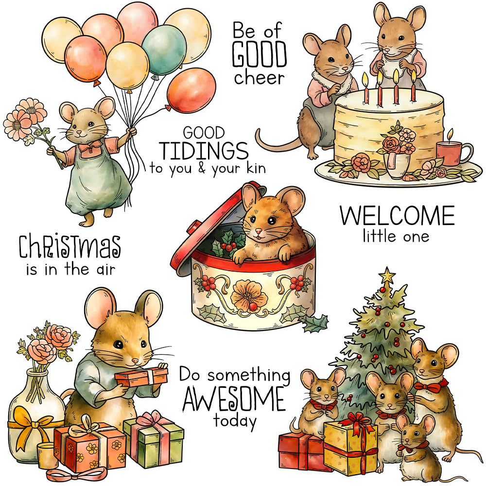 Mouse Birthday Party Clear Stamps