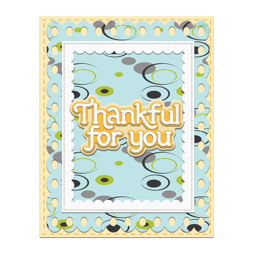 "Thankful For You" Words Metal Cutting Dies