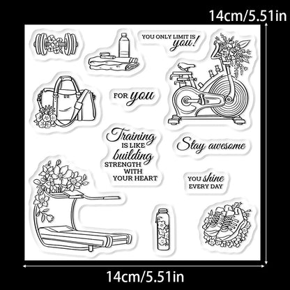 Fitness Equipment Clear Stamps