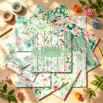 24PCS 6" Willow Scrapbook Paper & Cardstock