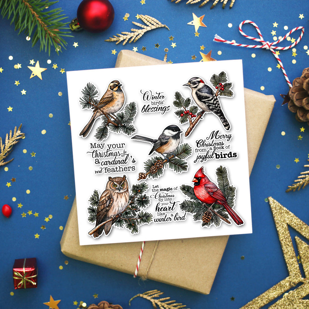 Christmas Birds Clear Stamps