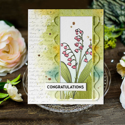 Multi-Element Background DIY Scrapbook Clear Stamps