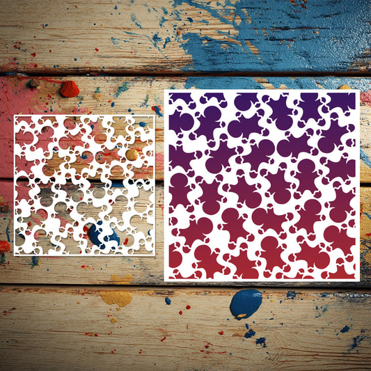 Gingerbread Man Pattern DIY Painting Hollow Stencil