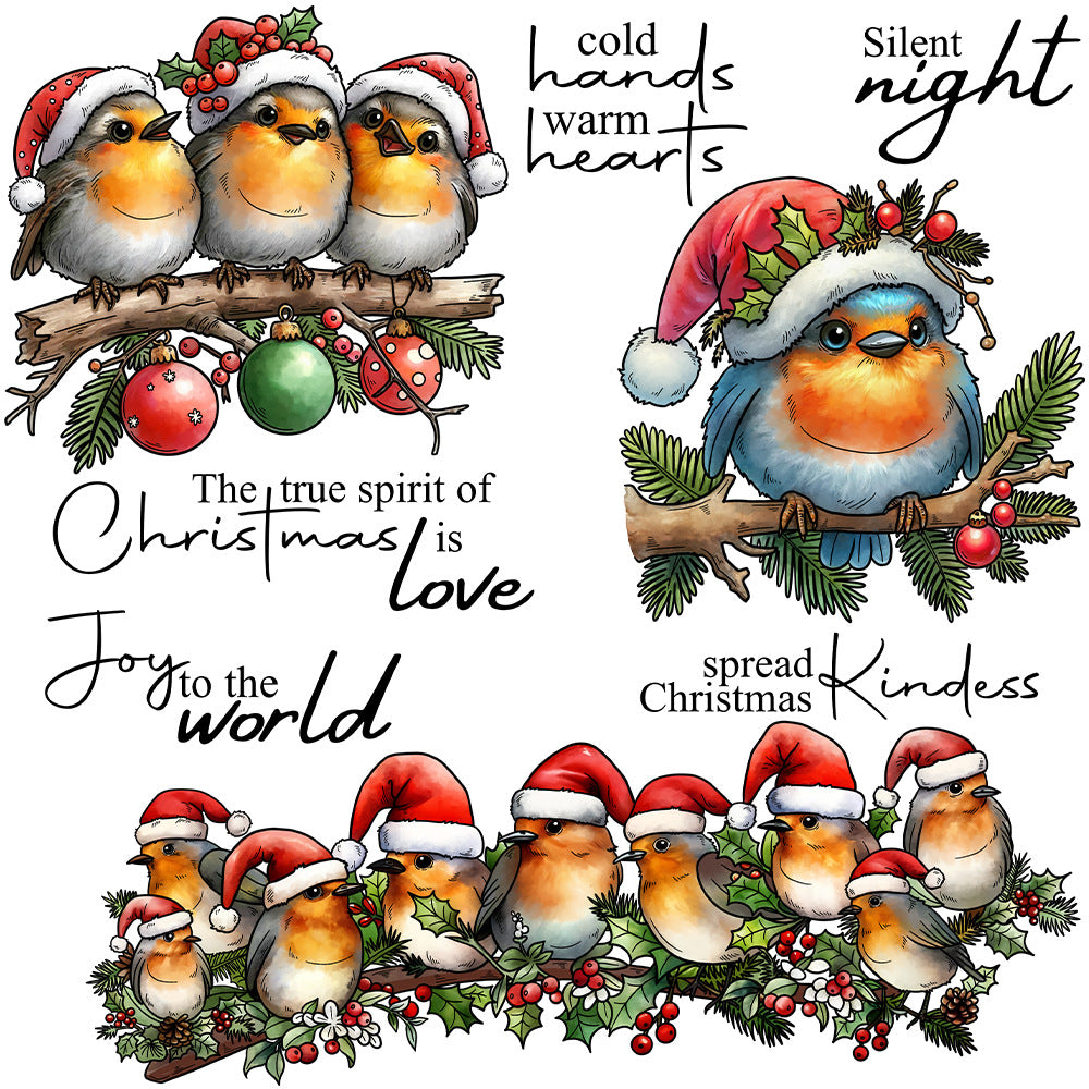 Christmas Birds Dies & Stamps Set