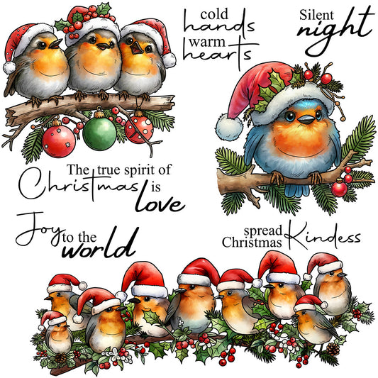 Christmas Birds Dies & Stamps Set