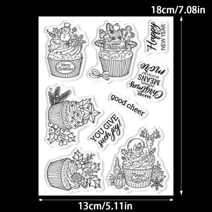 Christmas Delicious Cupcakes Dies & Stamps Set
