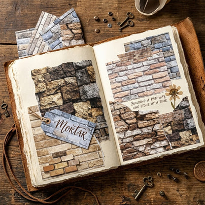 24PCS 6" Stone Wall Scrapbook Paper & Cardstock