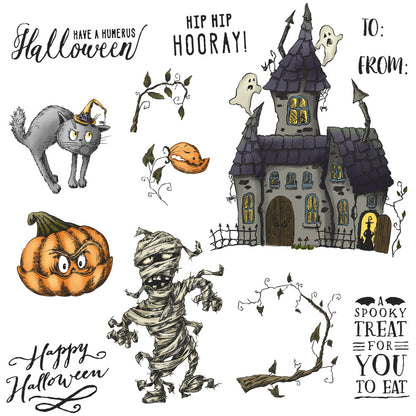 Halloween Theme Dies & Stamps Set