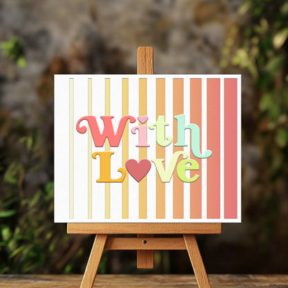 "With Love" Words Metal Cutting Dies