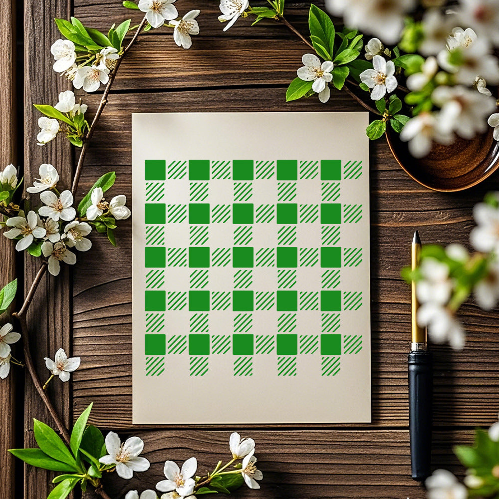 Checkered Pattern DIY Painting Hollow Stencil