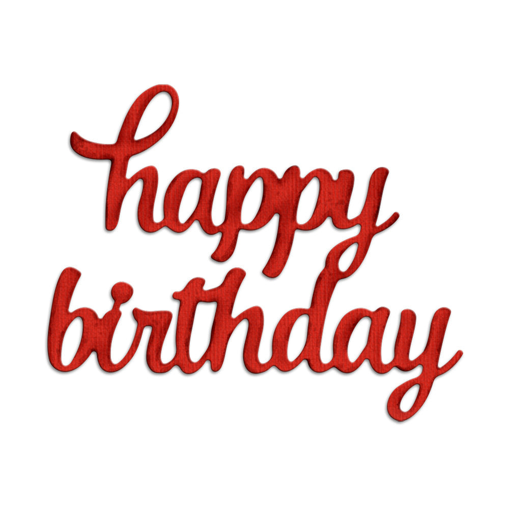 "Happy Birthday" Words Metal Cutting Dies