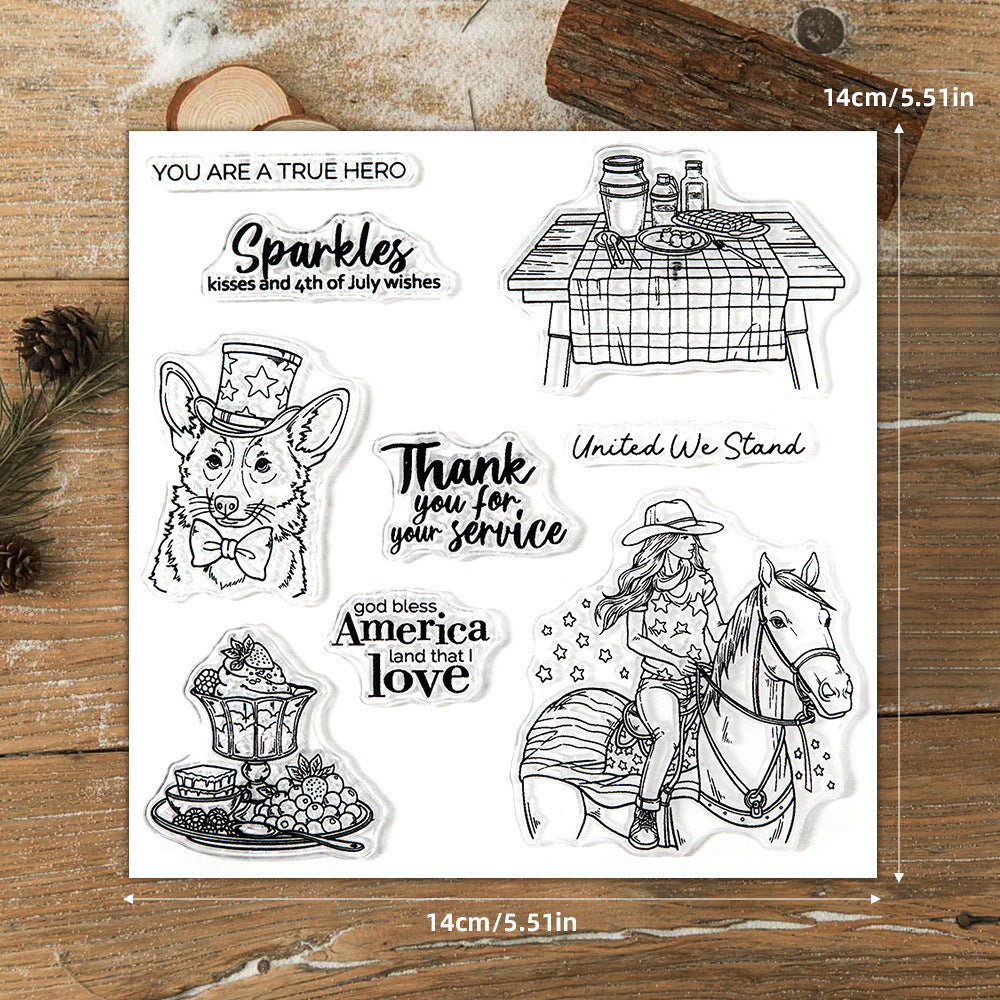Independence Day Theme Clear Stamps