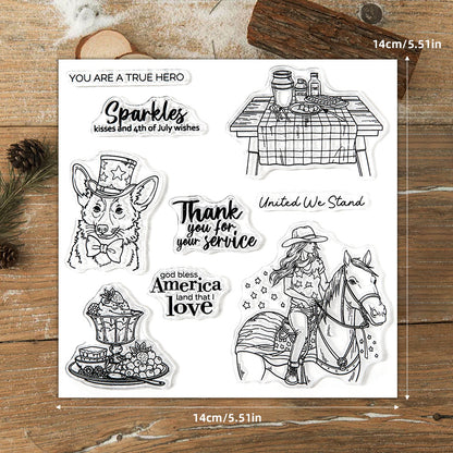 Independence Day Theme Clear Stamps