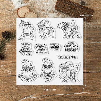 Funny Yoga Santa Claus Clear Stamps