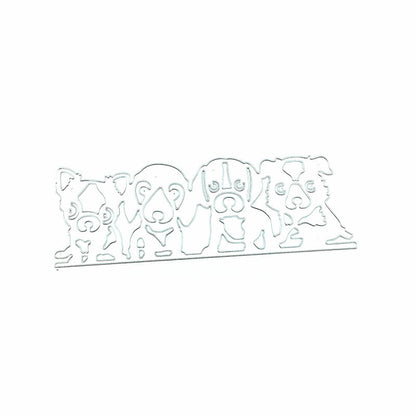 Four Cute Dogs Metal Cutting Dies