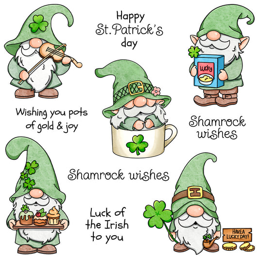 St. Patrick's Gnomes Clear Stamps