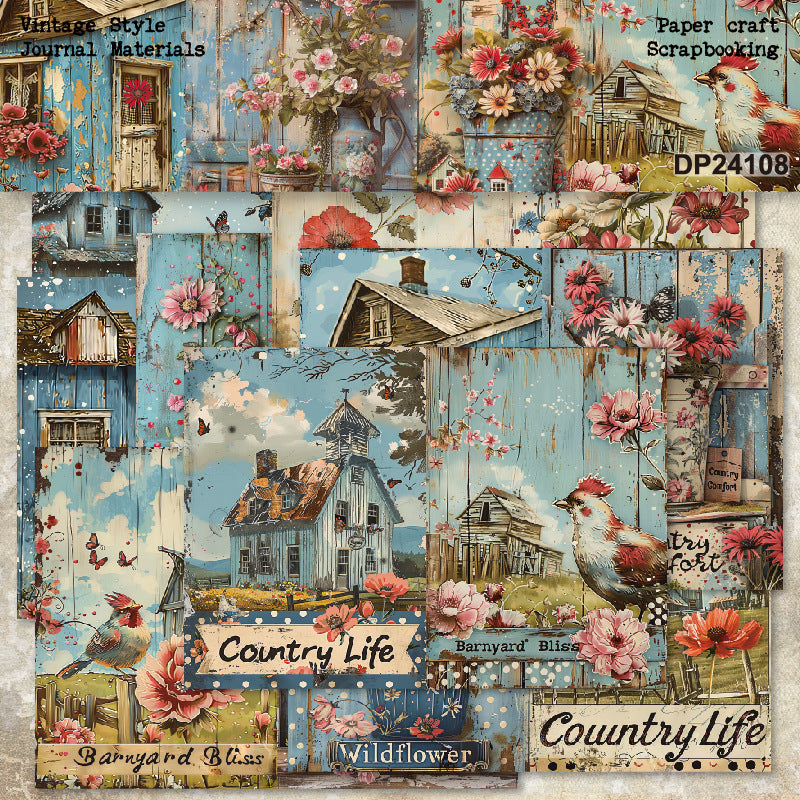 A5 Country Life Journal Scrapbook Paper