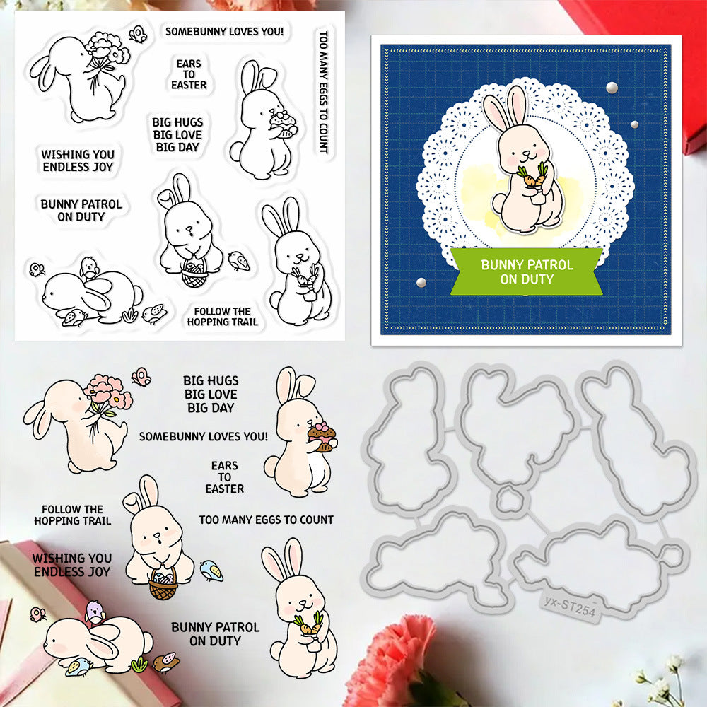 Cute Bunny Dies & Stamps Set