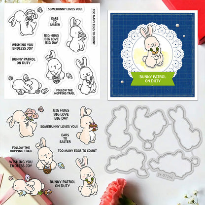 Cute Bunny Dies & Stamps Set