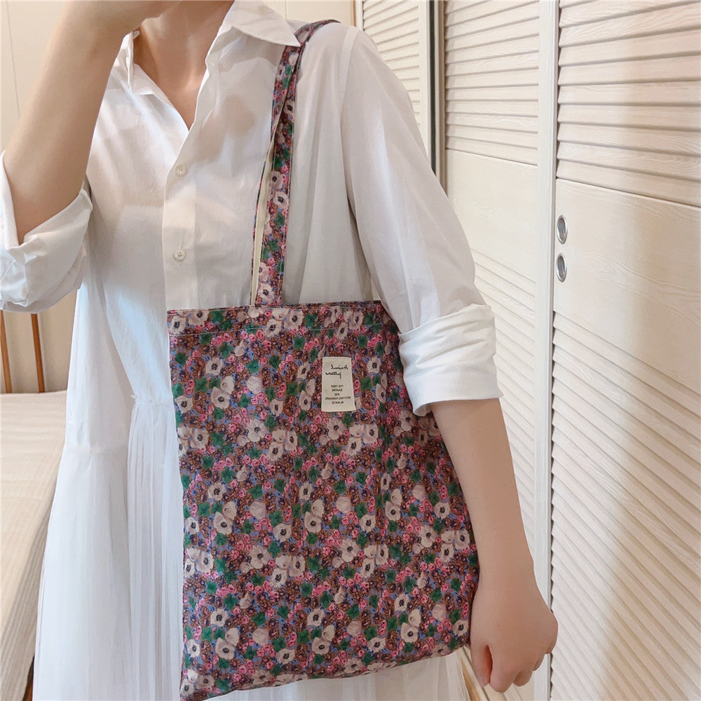 French Retro Pastoral Style Floral Shoulder Bag