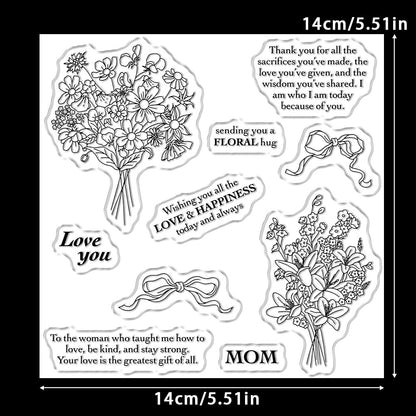 Bouquet Bow Clear Stamps