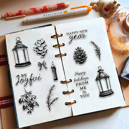 Christmas Candle Lights Dies & Stamps Set