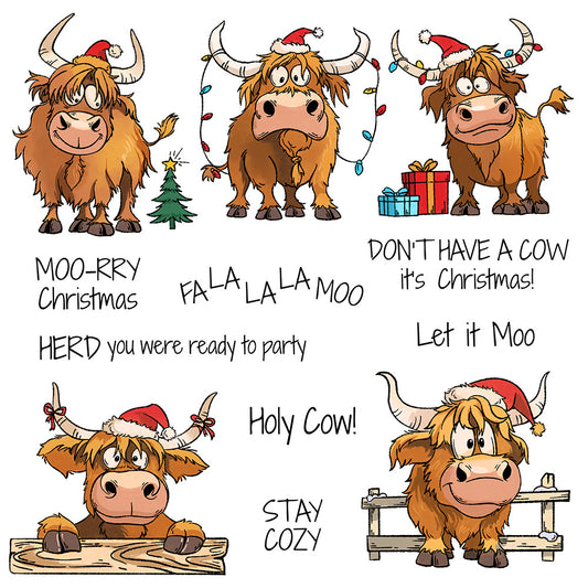 Christmas Cows Dies & Stamps Set