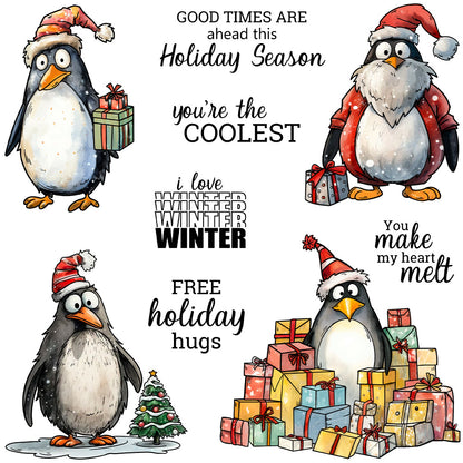Christmas Penguin Dies & Stamps Set