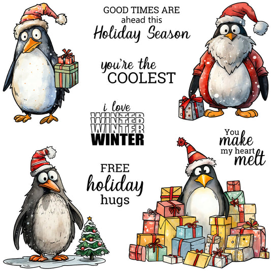 Christmas Penguin Dies & Stamps Set