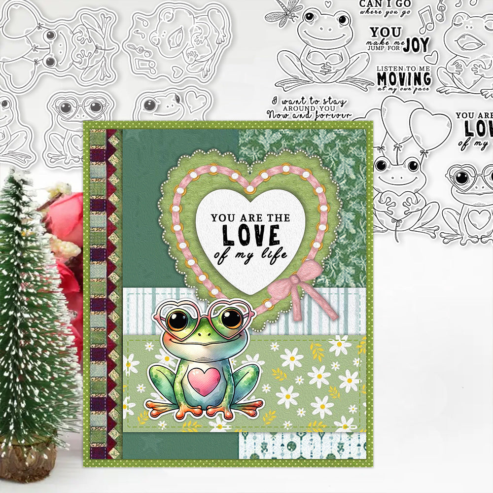 Valentine Frog Clear Stamps