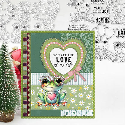 Valentine Frog Clear Stamps