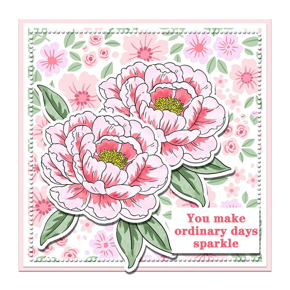 4 PCS Pretty Flowers Pattern DIY Painting Hollow Stencil