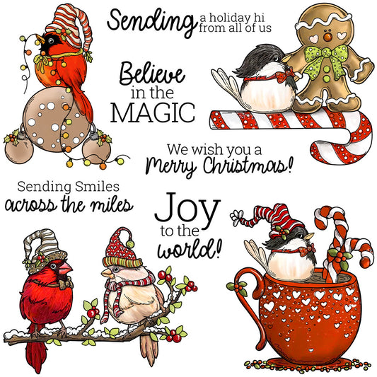 Christmas Bird Dies & Stamps Set