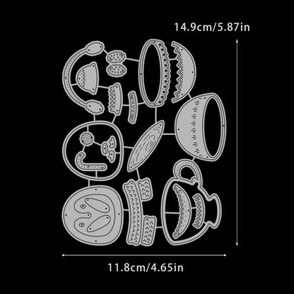 Winter Cartoon Penguins Metal Cutting Dies