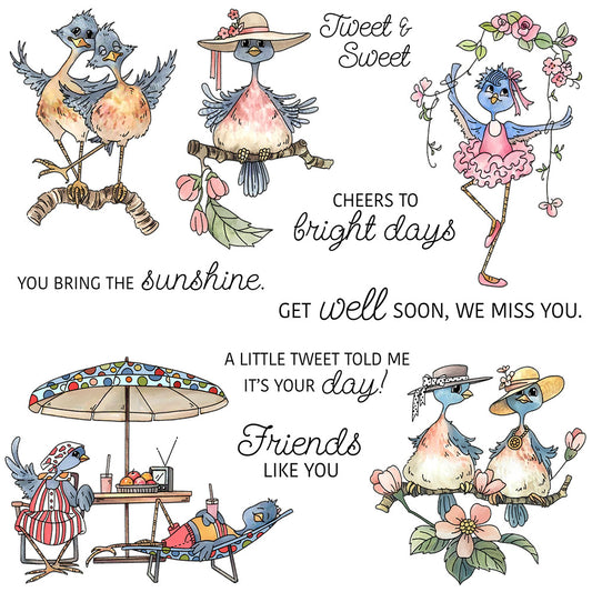 Happy Birds Dies & Stamps Set