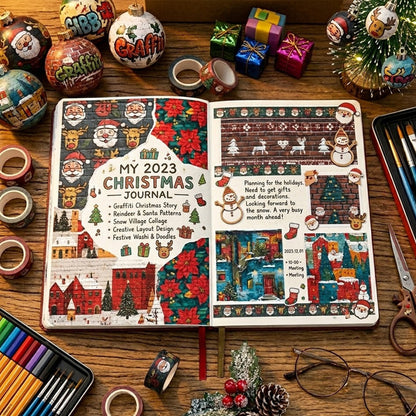 24PCS 6" Christmas Background Scrapbook Paper & Cardstock