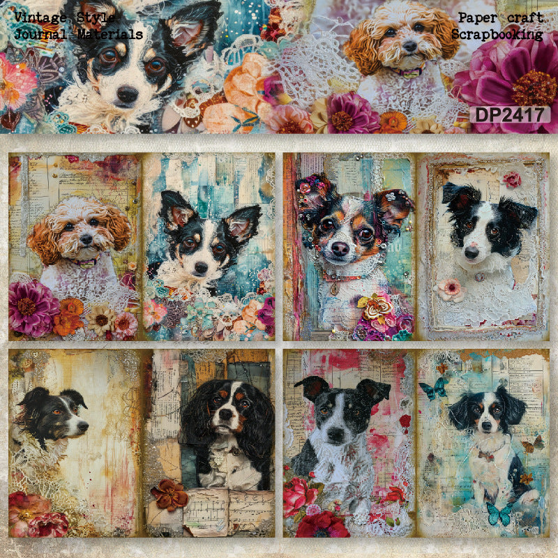 A5 Cute Dogs DIY Scrapbook Paper