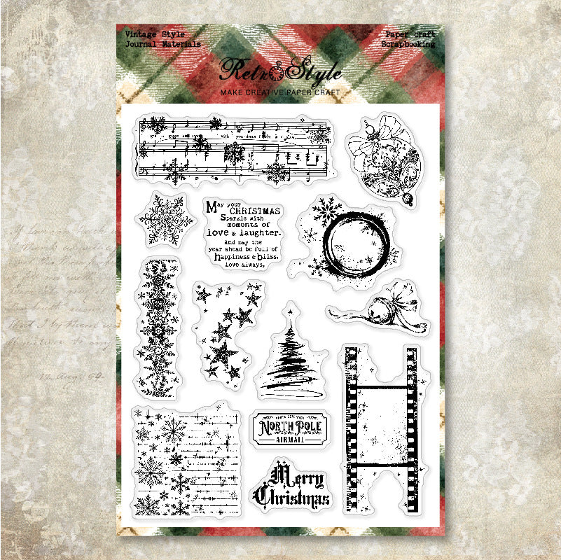 Christmas Series DIY Decorative Journal Clear Stamps