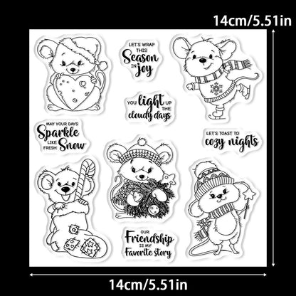 Christmas Cheese Mice Dies & Stamps Set