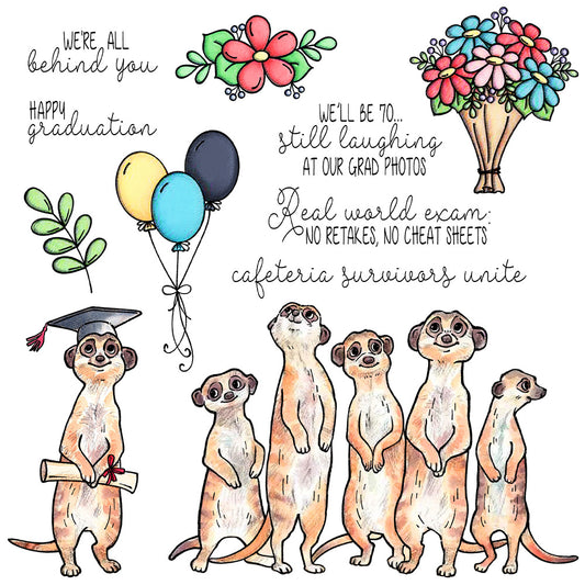 Graduation Suricatta Dies & Stamps Set
