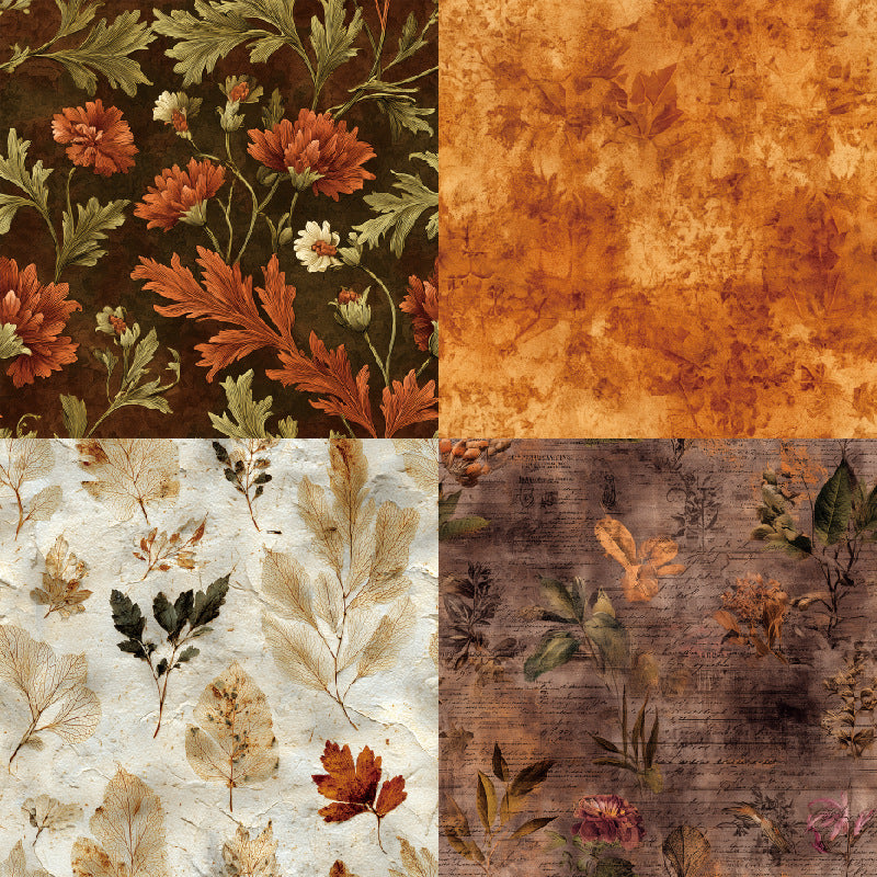 24PCS 6" Foliage Scrapbook Paper & Cardstock