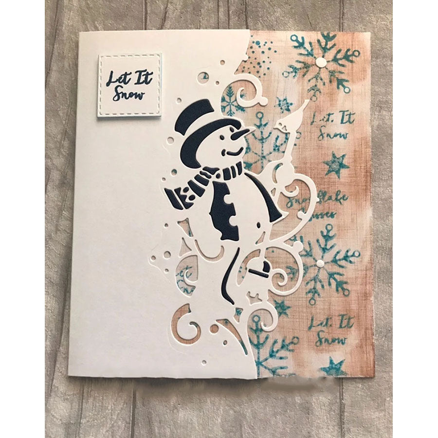 Snowman Lace Frame Metal Cutting Dies