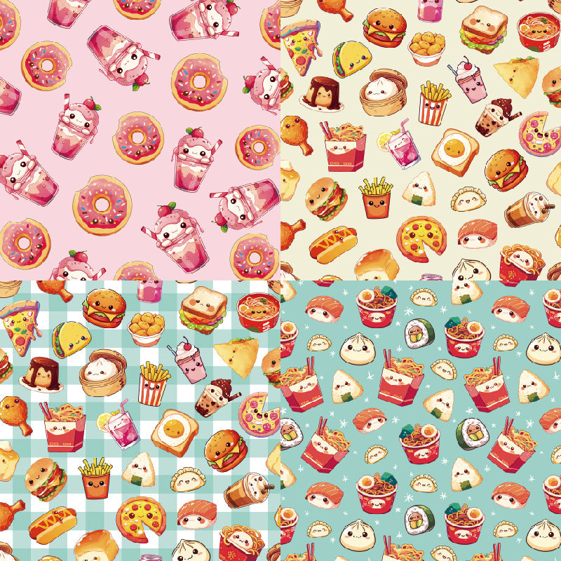 24PCS 6" Snacks Scrapbook Paper & Cardstock