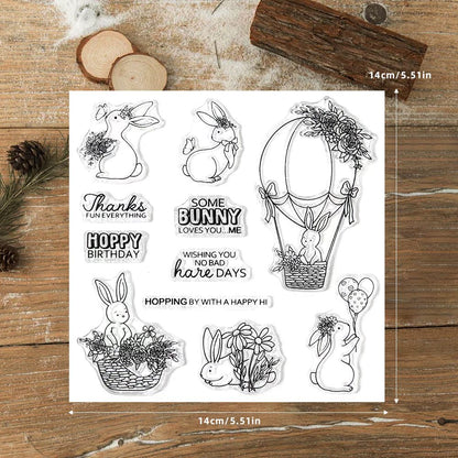 Cute Easter Bunny Dies & Stamps Set