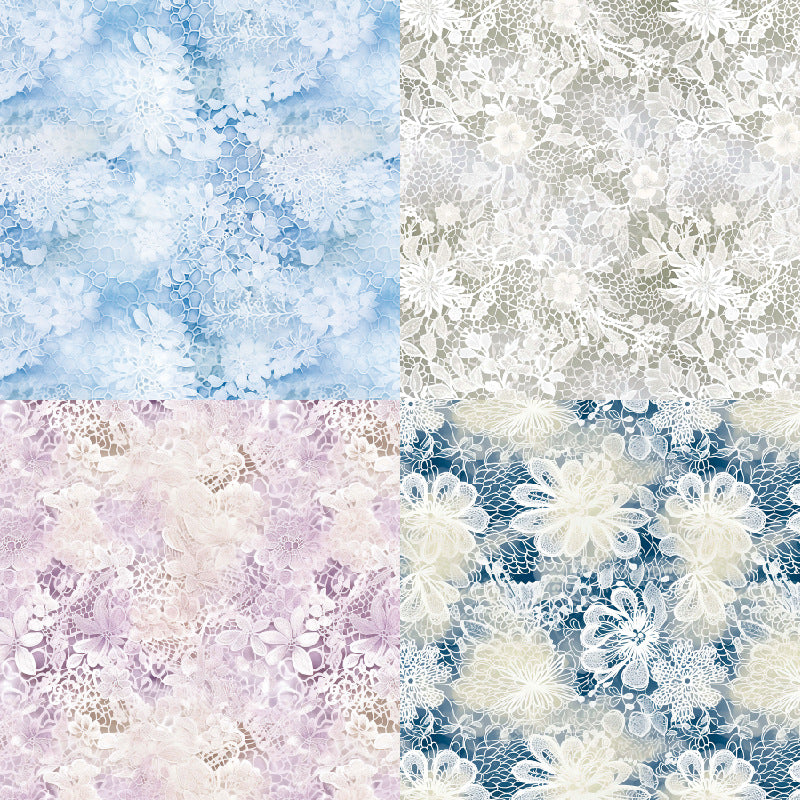 24PCS 6" Gentle Lace Scrapbook Paper & Cardstock