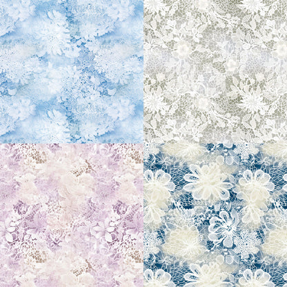 24PCS 6" Gentle Lace Scrapbook Paper & Cardstock