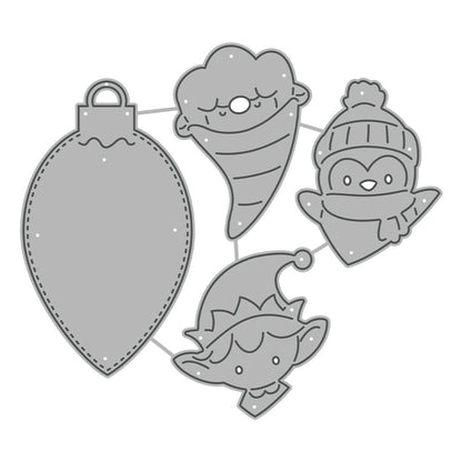 Christmas Light Bulb Pendant Metal Cutting Dies