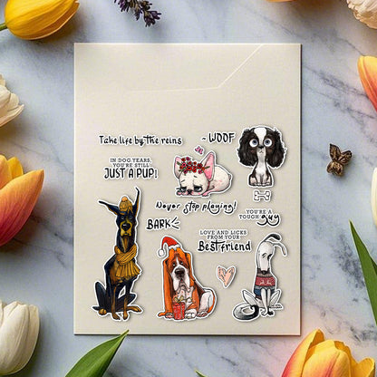 Funny Puppy Dies & Stamps Set